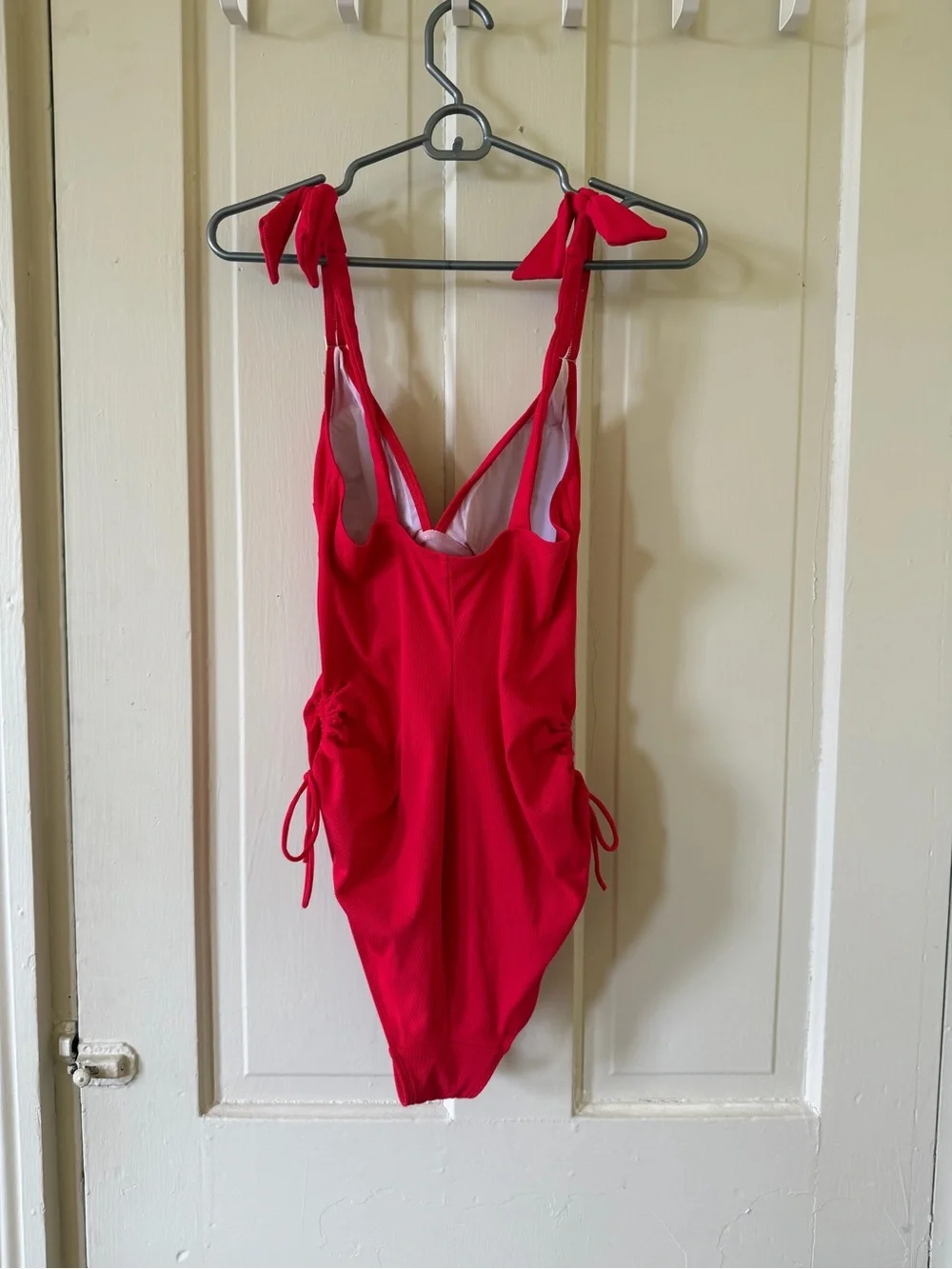 Cache Coeur Bright Red Ribbed One-Piece - M - Picture 2 of 4